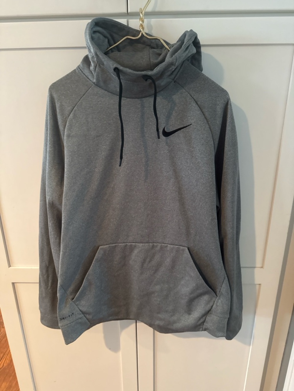 Nike Grey Pullover Hoodie with Black Swoosh
